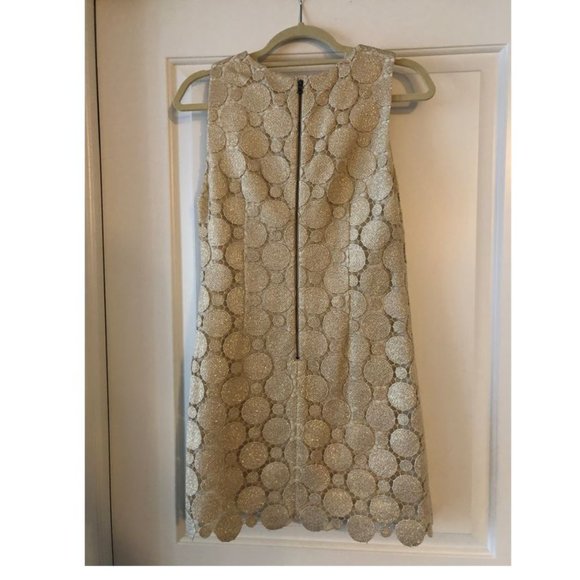 Alice & Olivia - Clyde A-Line Shift Mini Dress, Gold - Picture 3 of 3